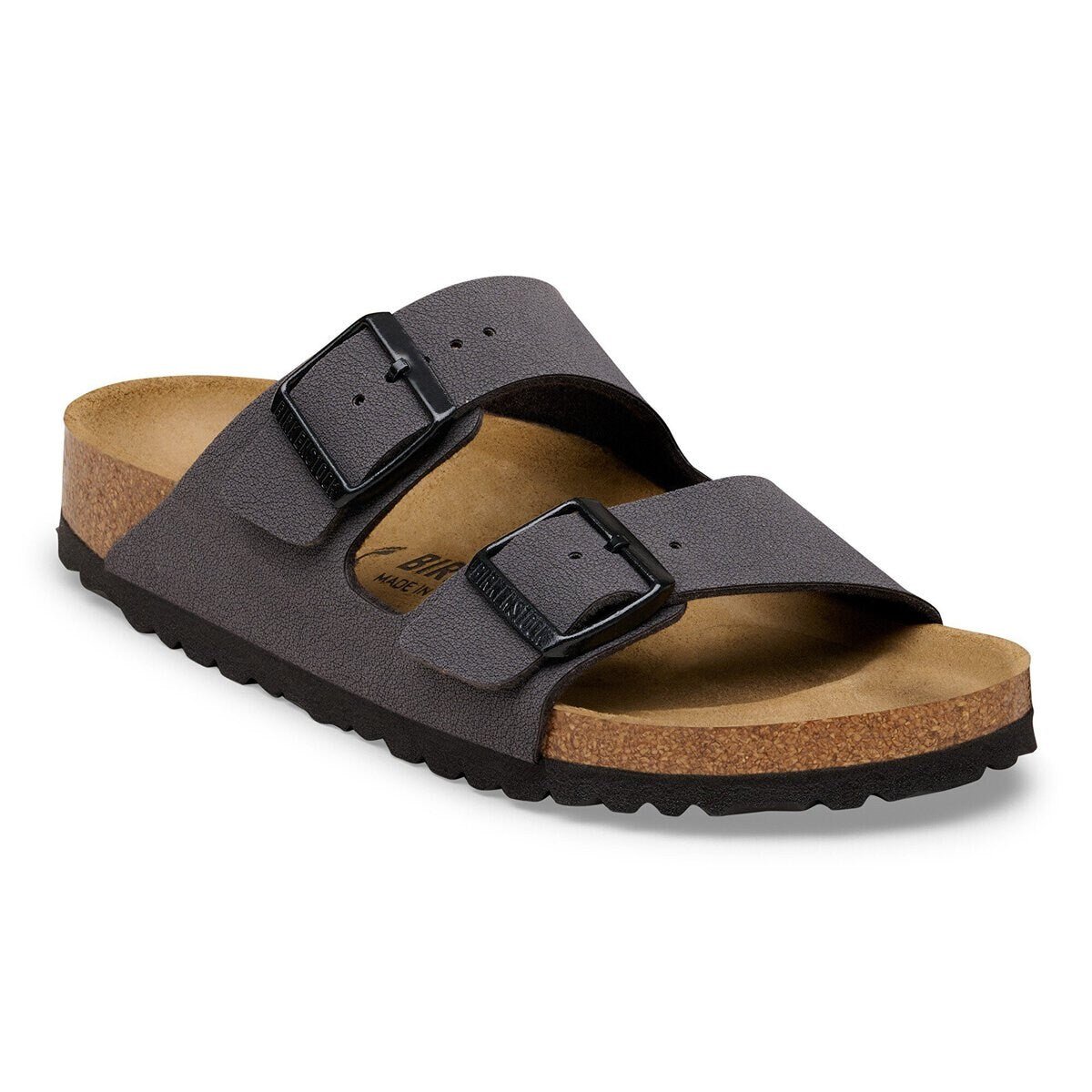ARIZONA BIRK - Velvet Gray/Black Buckles - SANDALS FACTORY