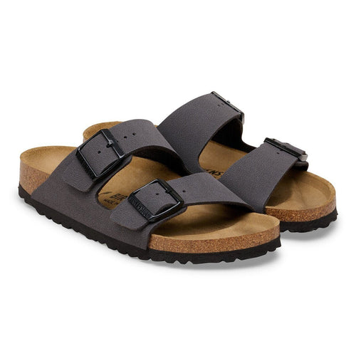 ARIZONA BIRK - Velvet Gray/Black Buckles - SANDALS FACTORY