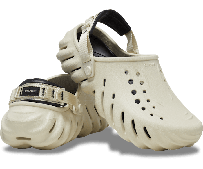 ECHO CROCS - Bone / Black - SANDALS FACTORY